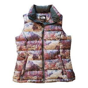 The North Face 700 Fill Nuptse Yosemite Half Dome Goose Down Puffer Vest Size S